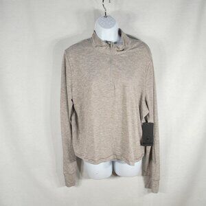 90 degree by Reflex woman Pullover 2XL long sleeve 3/4 Zip Heather Mocha NWT